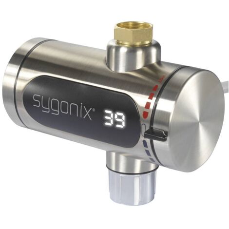Sygonix – Chauffe-eau instantané 3000 W SY5247282 – Électronique – Température 50 °C – Affichage LED – Installation rapide pour évier et lavabo