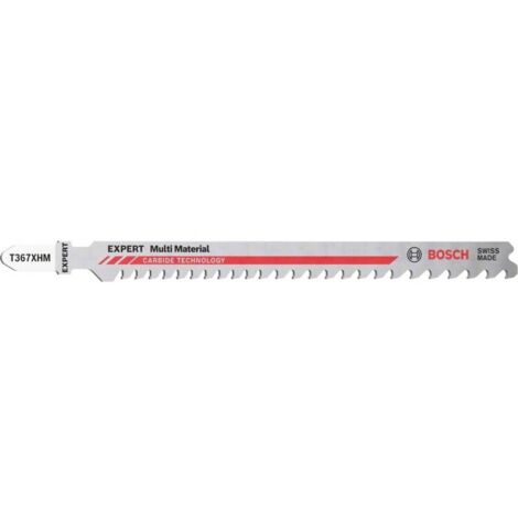BOSCH PROFESSIONAL 2X LAMES DE SCIE SAUTEUSE EXPERT 'MULTI MATERIAL' T 367 XHM (POUR ACIER ROBUSTE, LONGUEUR 132 MM, ACCESSOIRE (1/5)
