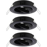 PAULMANN 92487 CHOOSE SPOT ENCASTRABLE ORIENTABLE EN ALUMINIUM NOIR MAT 3 X 10 W