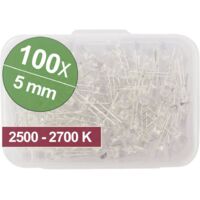QUADROS LOT DE 100 DIODES LUMINEUSES STANDARD ROUGE/BLEU/VERT/JAUNE/BLANC/MÉLANGES 3 MM ET 5 MM QUADRIOS GMBH