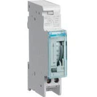 Minuterie programmable Hager 230V – Intensité 16A – Mode de pose sur rail DIN – Périodicité de 24h – Alimentation secteur