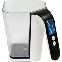 Balance de cuisine numérique Lund 68364 avec gobelet de mesure blanc, capacité of 2 kg et jusqu'à 1200 ml pour une mesure précise des of ingrédients