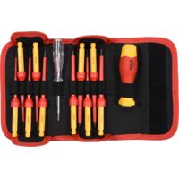 YATO VDE YT-28290 LOT DE 12 TOURNEVIS INTERCHANGEABLES CERTIFIÉS JUSQU'À 1000 V
