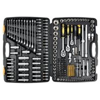 Jeu d'outils professionnel 58700 – 216 pièces en chrome molybdène et chrome vanadium – Pour mécanique et bricolage – Poignées ergonomiques – Vorel - 216PCS