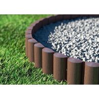 Cellfast – Bordure de gazon marron 8 pièces – Longueur 2,32 m – Hauteur 17 cm – Résistante aux UV et au gel – Installation sans outils