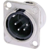 XLR EMBASE MÂLE, CONTACTS DROITS NEUTRIK NC4MDL1 NOMBRE DE PÔLES: 4 ARGENT 1 PC(S)