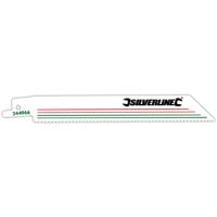 Silverline 196500 Ensemble 5 lames de scie sabre 5 TPI 240 mm