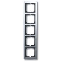 BUSCH-JAEGER 1725-80 PLAQUE QUINTUPLE, SOLO, CHROME OPALE