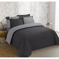 240x220cm 100/% Coton Vision Housse de Couette Love Taupe