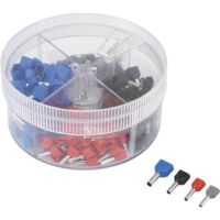 ASSORTIMENT D'EMBOUTS DOUBLES TRU COMPONENTS TE200SS 739884 0.50 MM² 2.50 MM² GRIS, ROUGE, NOIR, BLEU 200 PC(S)