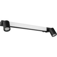 TRIO LEUCHTEN LED APPLIQUE DE SALLE DE BAIN ENRICO 281470332, MÉTAL NOIR MAT, 6,5 WATT LED, EXCL. 2X GU10, COULEUR DE LA LUMIÈRE