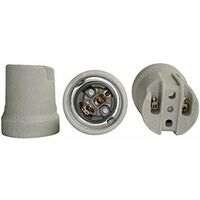 Zenitech – Douille E27 en porcelaine – Culot à vis – 250V – Pour luminaires sans bague – Montage facile