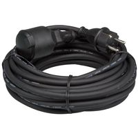 fiche et couplage as-Schwabe 70412 Rallonge /électrique spirale C/âble blanc 2,5m H05VV-F 3G1,5 IP20
