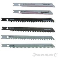 ENSEMBLE DE 30 LAMES DE SCIE SAUTEUSE À EMMANCHEMENT EN U 30 PCS BOIS/MÉTAL SILVERLINE 234292