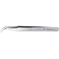 PINCE BRUCELLE DE PRÉCISION 1 PIÈCE TOOLCRAFT TO-5861037 7A SA POINTE EN FORME DE FAUCILLE, COURBÉE À 55°, RONDE, FINE 120 MM 1