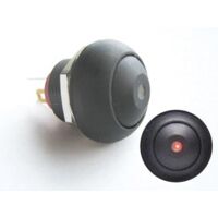 BOUTON-POUSSOIR MINIATURE UNIPOLAIRE À LED ROUGE OFF-(ON) SWITCHES R1396R
