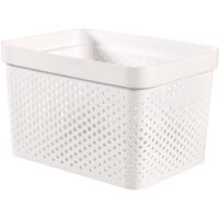 Curver Infinity 17L - Conteneur de rangement ajouré blanc