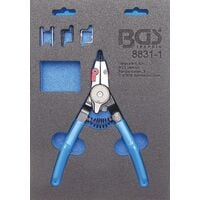 PINCE À CIRCLIPS  POUR CIRCLIPS INTERNES/EXTERNES  POINTS ÉCHANGEABLES  180 MM BGS 8831-1