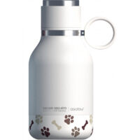 ASOBU GAMELLE POUR CHIEN ATTACHÉE À UNE BOUTEILLE ISOTHERME EN ACIER INOXYDABLE BLANC 1 L SDB1 WHITE