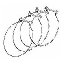 Unelvent – Colliers de serrage 80 mm – Acier zingué pour ventilation – Lot de 4 unités – Compatible VMC – 860107 - UNE860107