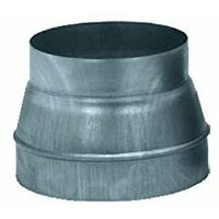Unelvent – Réduction conique male/male en acier galvanisé D 160/125 mm – Raccord VMC pour systèmes de ventilation – 860702