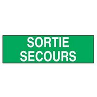 etiquette - h 7 - inscription sortie secours - luminox 10406