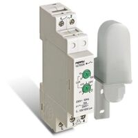 Interrupteur photocellulaire 1NO 230V avec sonde externe – Plage de réglage 0-1000 Lux – Relais sans cadmium – Installation DIN IP65 – Perry