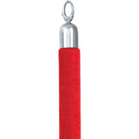 SECURIT CLASSIC RANGE BARRIER SYSTEM ROPE CHROME ENDS. RED RSCLRPCHRD