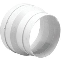 Unelvent – Réducteur conique PVC male/male 125/100 mm – Adaptation conduits ventilation espaces réduits – Installation réseaux discrets