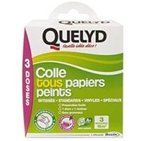 QUELYD 30602193 COLLE TOUS PAPIERS PEINTS, ROSE-DEVIENT TRANSLUCIDE APRÈS SÉCHAGE