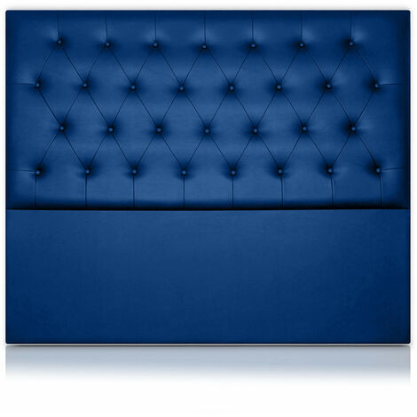 Cabecero Afrodita Tapizado en Polipiel Azul de SonnoMattress 90X120x8cm