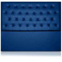 Cabecero Afrodita Tapizado en Polipiel Azul de SonnoMattress 90X120x8cm