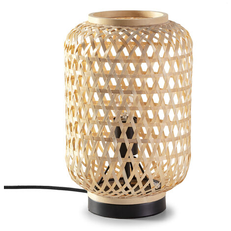 Lampe à poser Yuna en bambou, diamètre 22,5 cm (1/5)