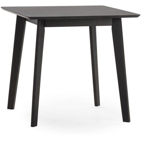 Vs Venta-Stock – Table de salle à manger carrée 80x80 cm en bois d'hévéa massif – Design rustique moderne – Pour 4 convives – Hauteur 75 cm