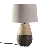 Lampe à poser Botan en rotin naturel, diamètre 40,5 cm