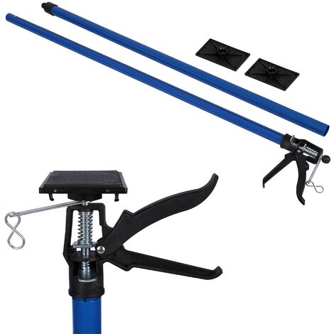 Wiltec Deckenstütze 115-290 cm bis 30 kg und bis 45°, Montagestütze aus Stahl, Einhandstütze Schnellspann-Stütze für Wände, Decken, Türzargen