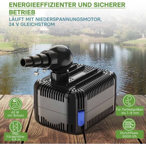 SunSun 5000l/h 30W SuperECO Teichpumpe Bachlaufpumpe Filterpumpe Teich CTM5000