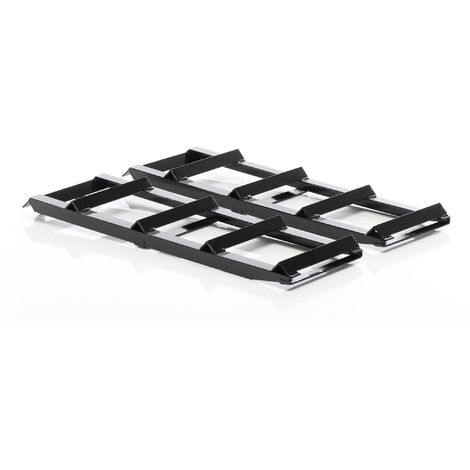 XPOtool Verlängerung für Auffahrrampen 2x 400 kg 650 x 195 mm Kfz-Rampe aus Stahl als Erweiterung für Autorampe, Verladerampe