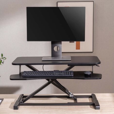 toboli Schreibtischaufsatz 95x40cm höhenverstellbar mit Tastaturablage