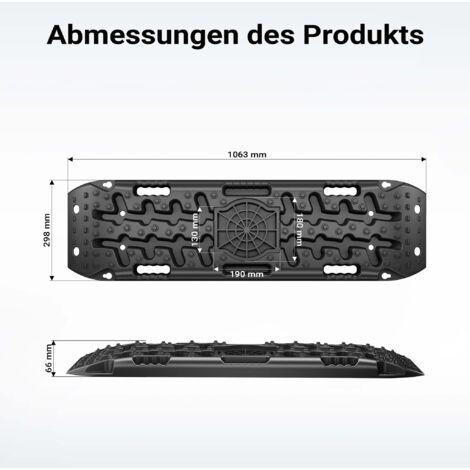 Eulenke 2X Zandplaten Caravan | Aanrijhulp voor Sneeuw & Zand | 10T Draagvermogen | Met Opbergtas & Bevestigingspennen | Offroad Bandenmat voor Caravans, Auto's, Terreinwagens Eulenke 2X Zandplaten Caravan | Aanrijhulp voor Sneeuw & Zand | 10T Draagvermogen | Met Opbergtas & Bevestigingspennen | Offroad Bandenmat voor Caravans, Auto's, Terreinwagens