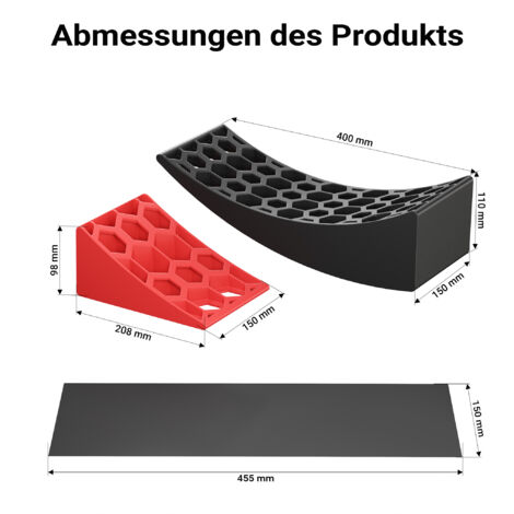 Stufenkeile Auffahrkeile Mit T-Wasserwaage