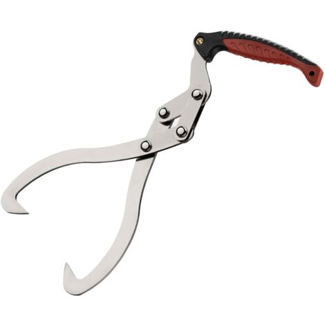 Wiltec Handpackzange Für Rundhölzer – 30cm Klauenöffnung, 100kg Tragkraft, Stahl, Mit Gummigriff, Für Forst & Sägewerk