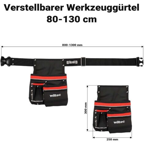 Wiltec Werkzeuggürteltasche 23x29cm Gürteltasche 5 Fächer Werkzeug Tasche Wiltec Werkzeuggürteltasche 23x29cm Gürteltasche 5 Fächer Werkzeug Tasche