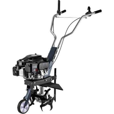 Wiltec Benzin Bodenhacke 36 cm Arbeitsbreite, Gartenhacke mit Motor 144 ccm, Motorhacke 4 Klingen, Bodenfräse mit Antrieb Euro 5, robuste Gartenfräse