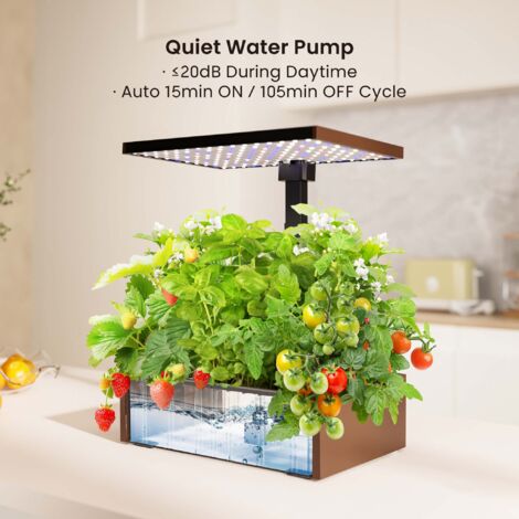 Wiltec Indoor Gartensystem Braun Kräutergarten Mini Garten