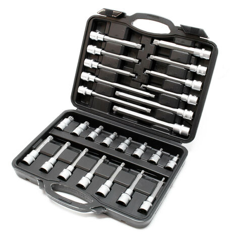 Steckschlüssel Set 88-tlg. mit Innensechsrund, Innen Vielzahn &  Innensechskant, in 3 Werkzeugkoffern