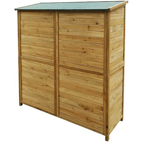 Wiltec Gartenhaus 2 Fl Gelige T R 1350x500x1540mm Aus Fichtenholz Mit