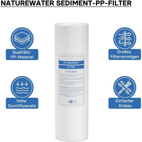 Naturewater 10Zoll 254mm 5µ Sedimentfilter PP Wasserfilter