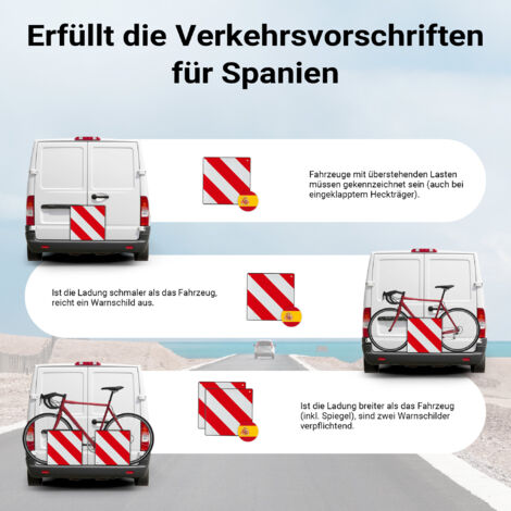 Rot Weisse Warntafel An Fahrzeug