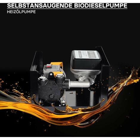 Bio Dieselpumpe Heizölpumpe selbstansaugend 230V/750W 80l/min automatische  Pistole Umfüllpumpe